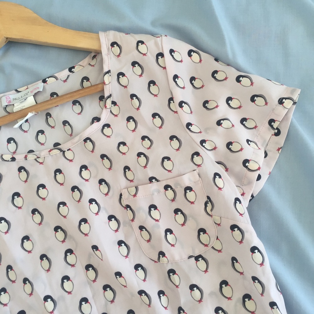 Paul & Joe Sister Alouette Penguin Print Shirt